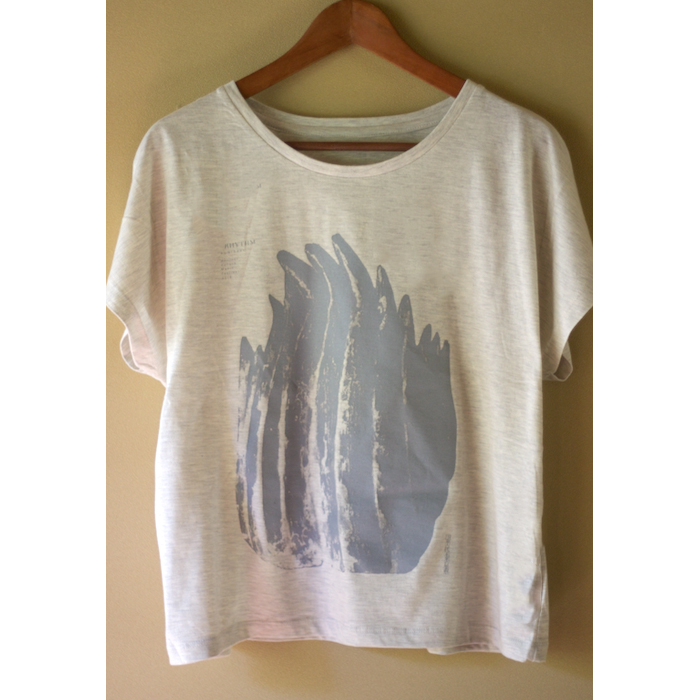 Prhythm Kunisaki 古代未来音楽祭19レディース ワイド Tシャツ 天然竹炭インク 送料無料 Prhythm